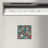 Rol in bloemen magneet (Insitu (Vaatwasser))
