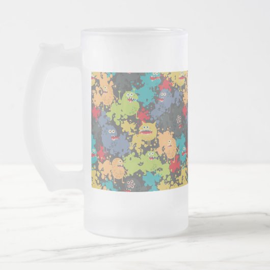 Rol in bloemen matglas bierpul (Links)