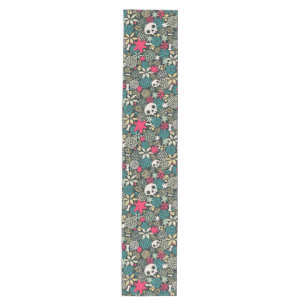 Rol in bloemen medium tafelloper