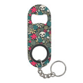 Rol in bloemen mini flessenopener (Achterkant)