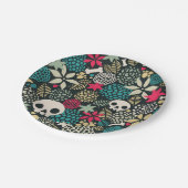 Rol in bloemen papieren bordje (Gekanteld)