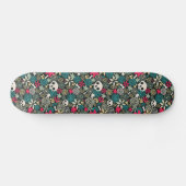 Rol in bloemen persoonlijk skateboard (Horizontaal)