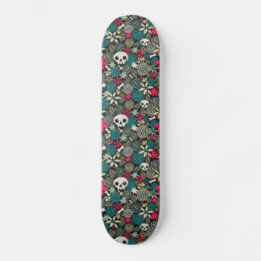 Rol in bloemen persoonlijk skateboard (Voorkant)