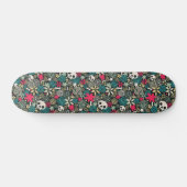 Rol in bloemen persoonlijk skateboard (Horizontaal)