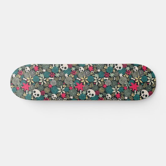 Rol in bloemen persoonlijk skateboard (Horizontaal)