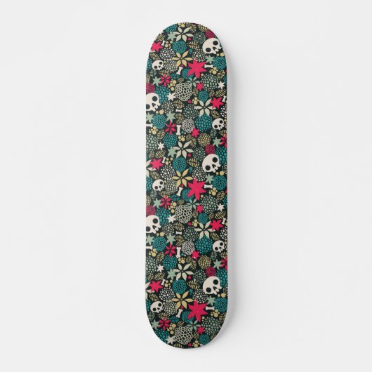 Rol in bloemen persoonlijk skateboard (Voorkant)
