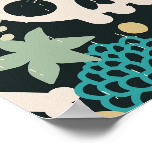 Rol in bloemen poster (Hoek)