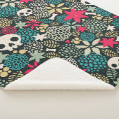 Rol in bloemen sherpa deken (3/4)