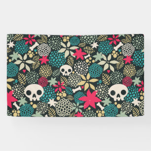 Rol in bloemen spandoek