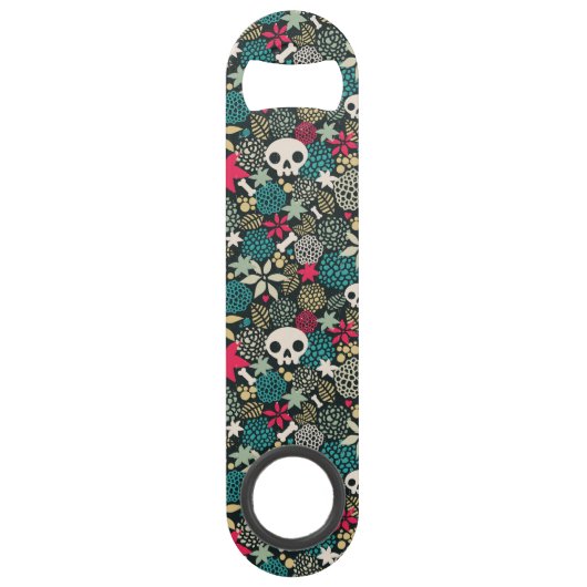 Rol in bloemen speed flessenopener (Achterkant)