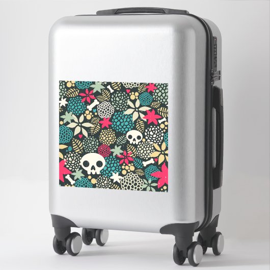 Rol in bloemen sticker (Koffer)