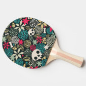 Rol in bloemen tafeltennisbatje (Zijkant)