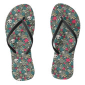 Rol in bloemen teenslippers (Voetbed)