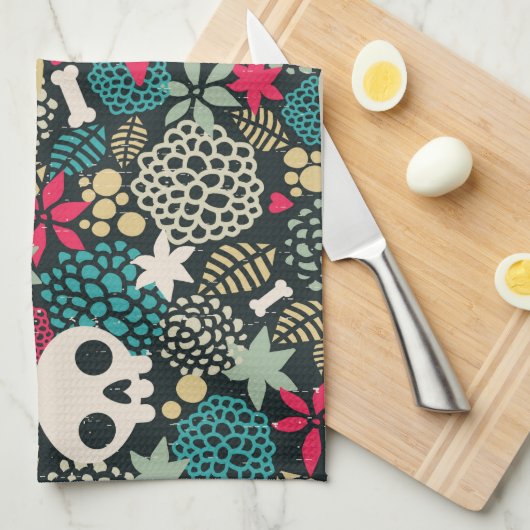 Rol in bloemen theedoek (Quarter Fold)