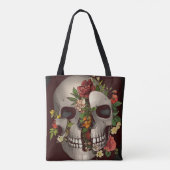 Rol in bloemen tote bag (Achterkant)