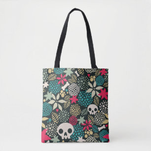 Rol in bloemen tote bag