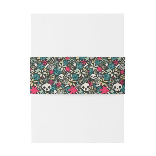 Rol in bloemen uitnodigingen wikkel (Achterkant Voorbeeld)