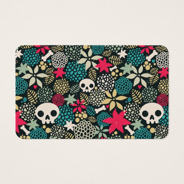 Rol in bloemen visitekaartje (Voorkant)