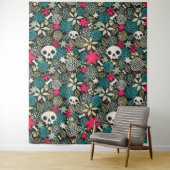 Rol in bloemen wandkleed (In situ)