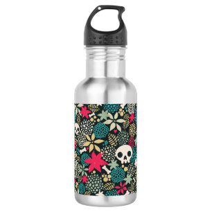 Rol in bloemen waterfles