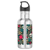 Rol in bloemen waterfles  (Achterkant)