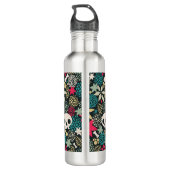 Rol in bloemen waterfles  (Achterkant)