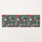 Rol in bloemen yogamat (Achterkant (horizontaal))