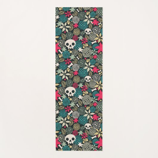 Rol in bloemen yogamat (Voorkant)