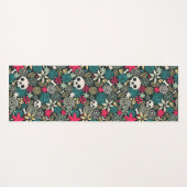 Rol in bloemen yogamat (Voorkant (horizontaal))