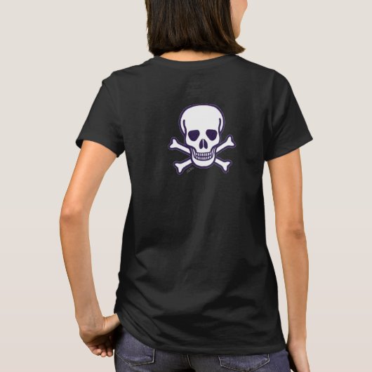 Rol in Botten vrouwen zwart T-shirt achteraan (Achterkant)