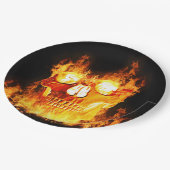 Rol in brand papieren bordje (Gekanteld)