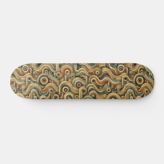 Rol in de retro persoonlijk skateboard (Horizontaal)