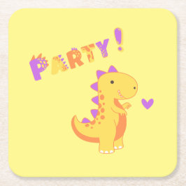 Rol in Plezier met een Dino-Mite Party! Kartonnen Onderzetters