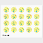 Rol in Plezier met een Dino-Mite Party! Ronde Sticker (Vel)