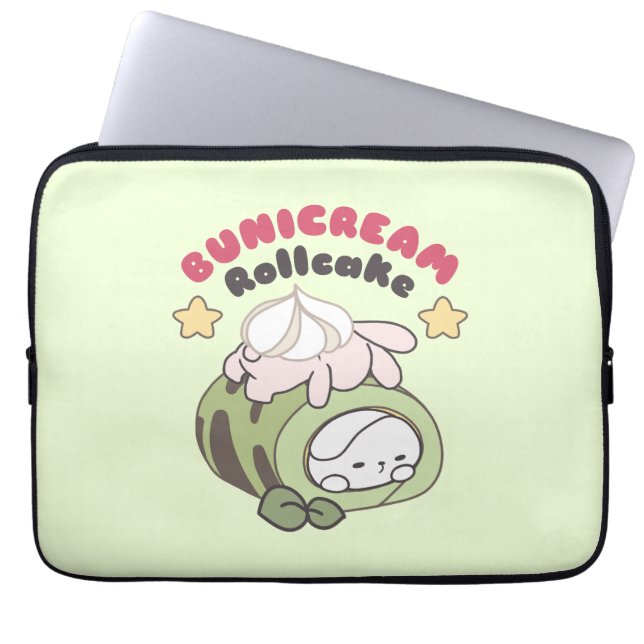 Rol in zoetheid Bunicream Rollcake Delight Laptop Sleeve (Voorkant)