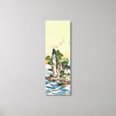 Rol-japanse  ukiyo-e-zee rockkunst canvas afdruk (Voorkant)