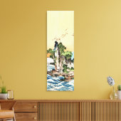 Rol-japanse  ukiyo-e-zee rockkunst canvas afdruk (Insitu (Woonkamer))
