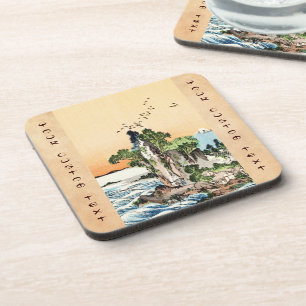 Rol-japanse  ukiyo-e-zee rockkunst drankjes onderzetter