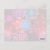 Rol, kleurrijk, kunstmatig design briefkaart (Achterkant)