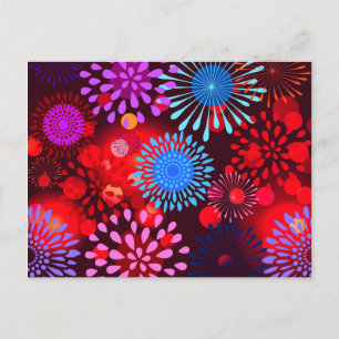 Rol, kleurrijk, kunstmatig design briefkaart