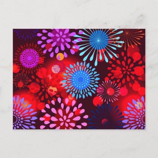 Rol, kleurrijk, kunstmatig design briefkaart (Voorkant)