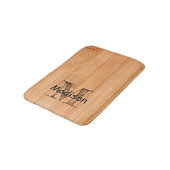 Rol lichtbruin bamboehout Monogram Badmat (Gekanteld)