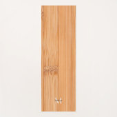 Rol lichtbruin bamboehout Monogram Yogamat (Voorkant)