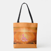 Rol met bloemen tote bag (Achterkant)