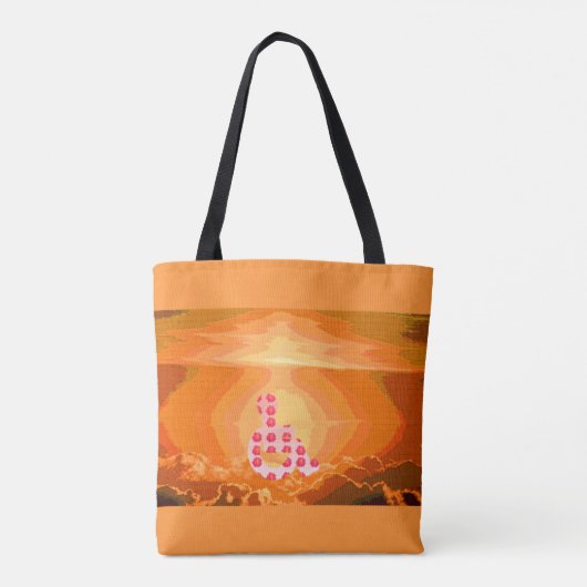 Rol met bloemen tote bag (Achterkant)
