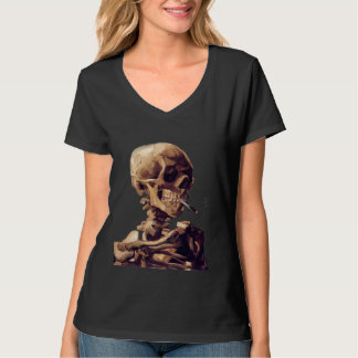Rol met een brandende sigaret van Van Gogh T-shirt