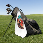 Rol met het – Grappig surfend sushi-ontwerp Golfhanddoek (Groen)