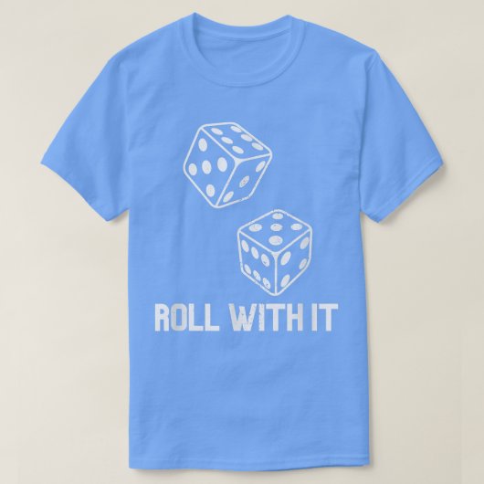 Rol met het Retro Dice Player Game Night Party Ca T-shirt (Design voorkant)