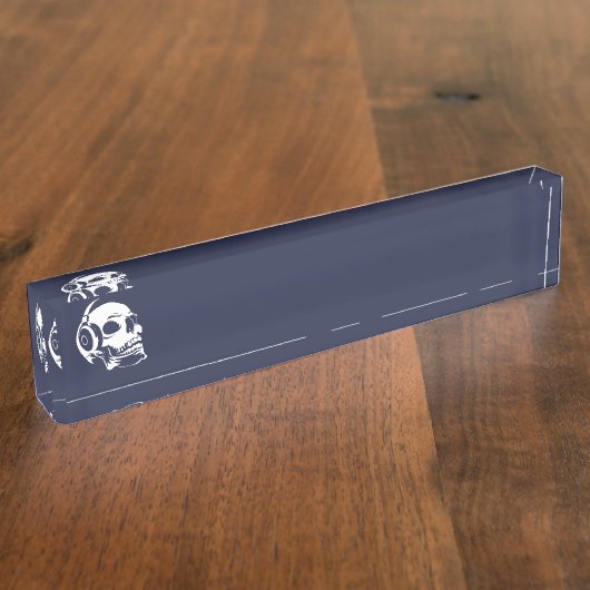 Rol met hoofdtelefoon naambordje (Zijkant)