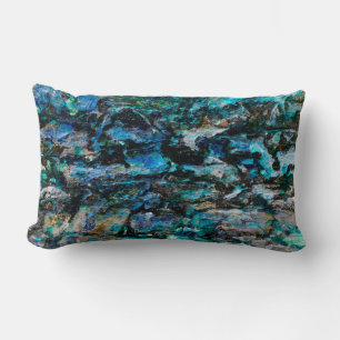 Rol, modern blauw verfoud ontwerp voor oude muurgr kussen